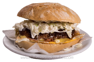 Fotografía de la hamburguesa del Bar Mr Dumbo (Zaragoza)